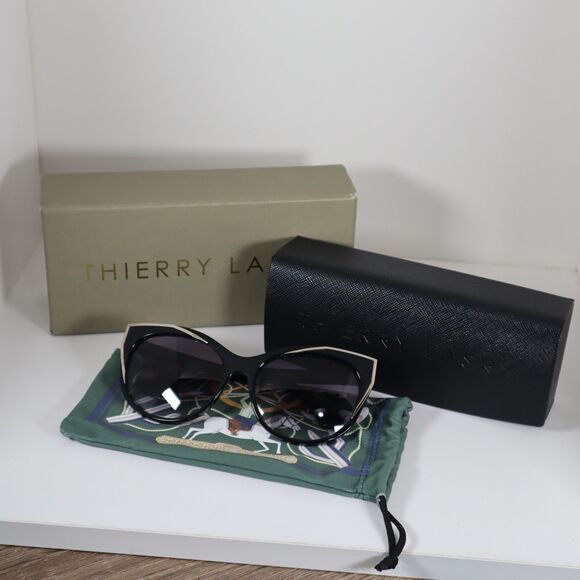 Thierry Lasry Polygamy 701 Black/Silver Cat-Eye Sunglasses 59-18-140mm main image 11